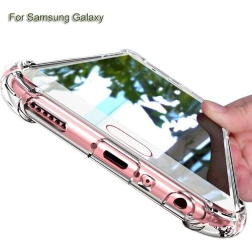 Soft Clear TPU Silicone Airbag Case For Samsung Galaxy Note 10 Pro S11 Lite S20 Plus S11E A21 A01 A01 A70E Shockproof Cover Case