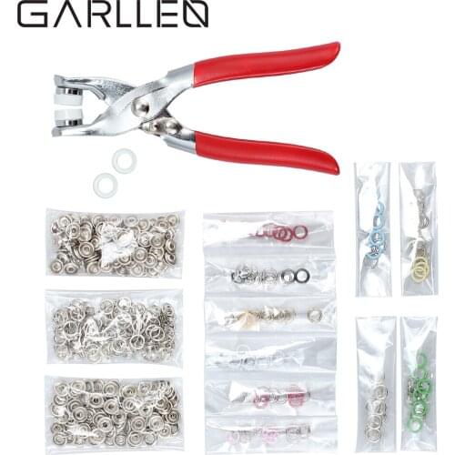 GARLLEN Snap Fastener Pilers Craft Set with Hand Pressure Clamp + 100 pcs 9.5MM Snap Buttons Tool Kit for Clothes Bag Crafts etc