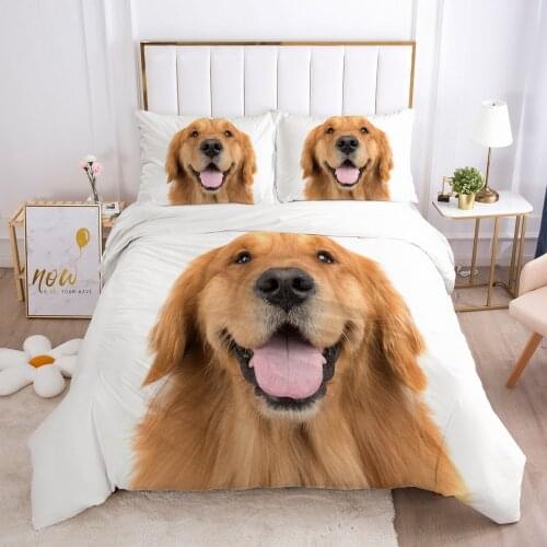 3D Pets Dogs Duvet Cover Set Bedding Sets Comforther Cases Quilt Covers Pillow shams King Queen Full Twin Size Bed Linen