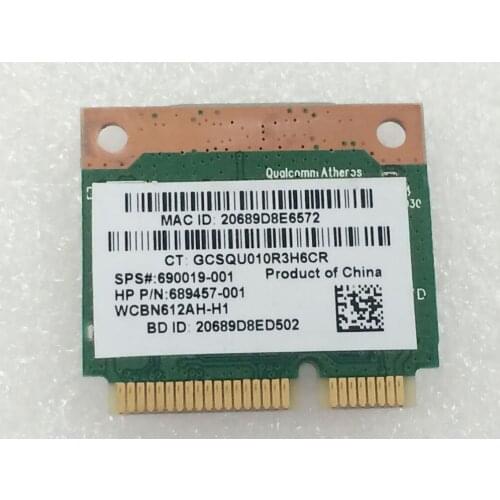 New Wifi For Bluetooth4.0 For Atheros QCWB335 Half Mini PCI-E Wireless Card 300Mbps For HP P/N 689457-001 SPS 690019-001