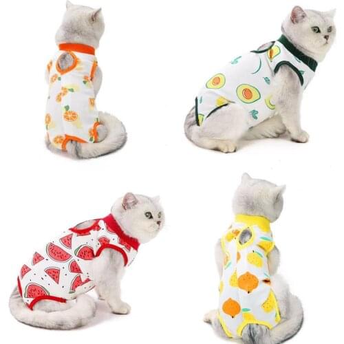 Cat spring and summer clothing, postpartum cat clothing, cat vest clothing, anti-licking weaning clothing, pet clothing
