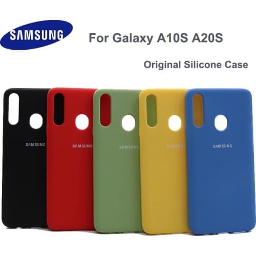 Original Samsung Galaxy A10s A20S Case Silky Silicone Cover Soft-Touch Back Protective Housing For a10s a20s