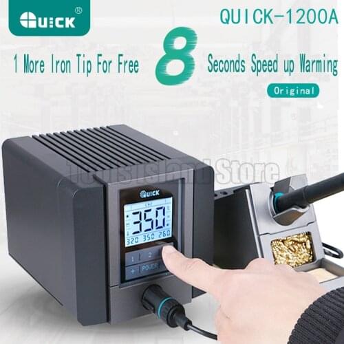 QUICK TS1200A Best Quality lead-free soldering station electric iron 120W anti-static soldering 8 second fast heating Welding