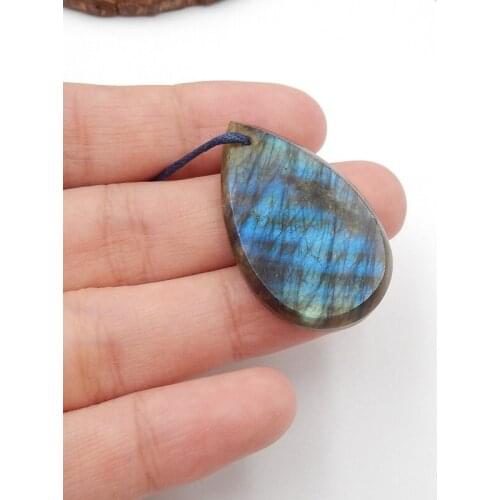 Natural Labradorite Fashion Fashion Heart Shape Charms Pendant35x20x4mm7.3g