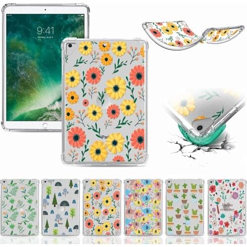 Transparent Painted Tablet For iPad 10 2 Case 2019 2020 Shockproof TPU Silicone Cover For iPad 8 8th 7th Generation Case Funda