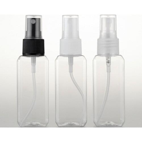 5PCS 50ml Refillable Bottle Transparent Travel Empty Spray Bottle Durable Refillable Mist Pump Perfume Atomizer Containers