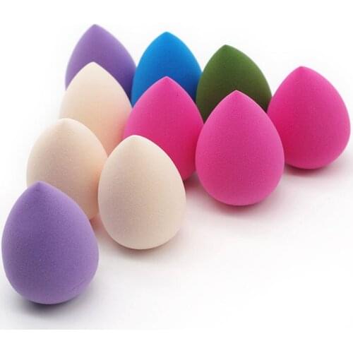 10pcs Professional Soft Sponge Puff Egg Smooth Foundation Concealer Blending Blender Cosmetic Puff Makeup Tools