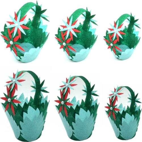 New Flower basket Wooden Die Scrapbooking C343-1 Cutting Dies Multiple Sizes Compatible With Most Die Cutting Machines