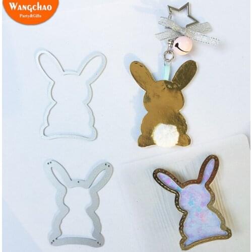1Set Lovely Rabbit Happy Easter Theme Metal Steel Cutting Dies Stencil For DIY Scrapbooking Paper/photo Greeting Card Making