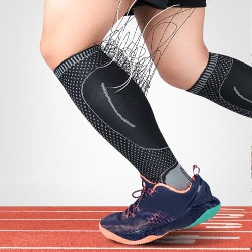 1pc Fitness Lower Leg Sleeve Cover Long Breathable Knitted Ankle Compression Protector Outdoor Mens Sportswear New