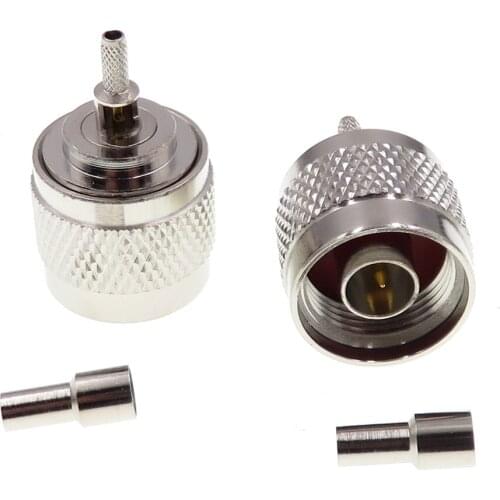1Pcs N-J1.5 Pure Copper Interface Adaptor N Type Male Crimping RF Connector for Connect RG174 RG316 Cable