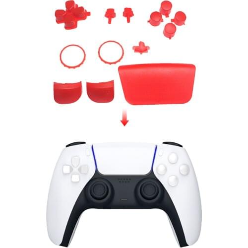 12 Pcs Gamepad Replacement Button For PS5 Controller Button Joystick Thumb Stick Grip Key Gamepad Shell Replacement Parts Set