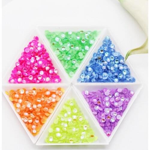 2bag/lot Nail Art Rhinestone Crystal SS6-SS30 Flatback Mocha Non Hot Fix Rhinestones Glue On For Nail Art Decorations 157