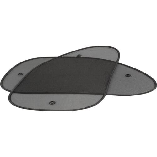 2 Pcs Car Window Sun Shade Visor Screen UV Protection Kids Rear Side Shield Black