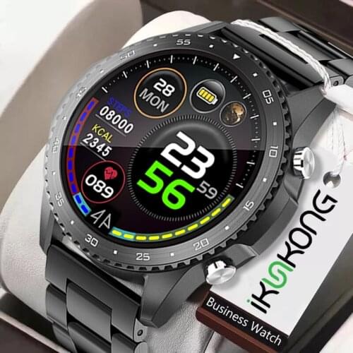 2021 Luxury Men Smart Watch Heart Rate Blood Pressure Body Temperature Sports Fitness Watch Bluetooth Call Smartwatch Music+Box