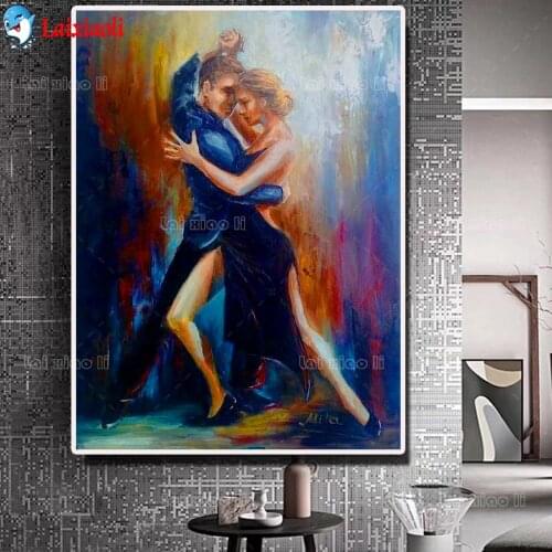 5 D diamond painting Tango Dance Art Show diamond mosaic Custom photo Crystal diamond Embroidery Tango Duo DIY Needlework gift
