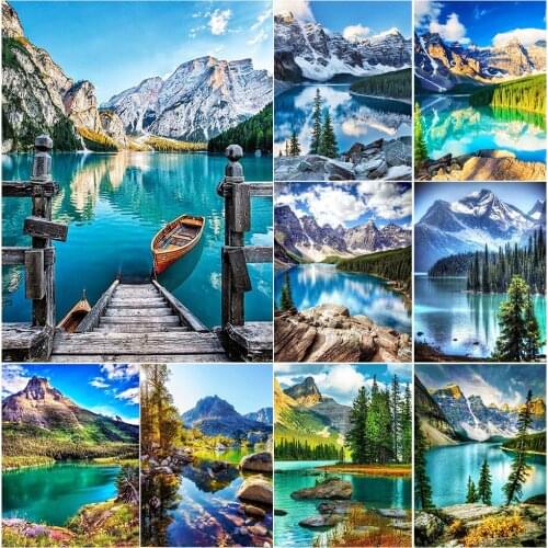 5D DIY Diamond Painting Landscape Full Drill Handmade Hobby Cross Stitch Gift Home Decor Art Picture Mosaic Embroidery Tool Kit