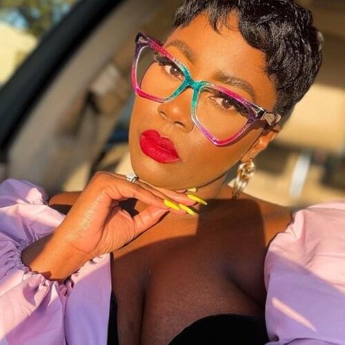 Rainbow Cat Eye Anti blue Light Glasses Frame Jelly Color for Men Women Optical Fashion Computer Eyeglasses