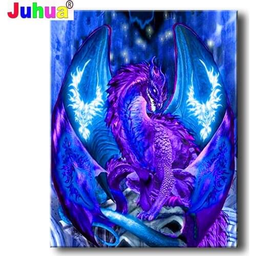 5D Diamond Painting Full Square/Round "Blue Dragon"Picture DIY Diamond Embroidery China Myth Home Decoration 2021 New Gift