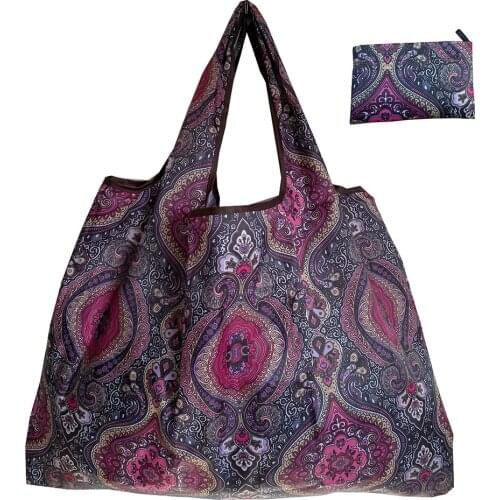 Large Thickened Nylon Grocery Bag Reusable Shopping Bag Foldable Womens Bag Tote Bag Shoulder Bag