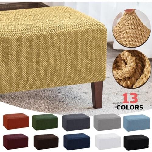 Jacquard Extendable Dining Chair Cover Polyester Solid Color Slipcover Case For Chair Kitchen Dining Room Covers Elastic Stretch