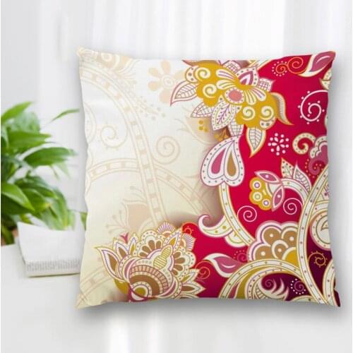 Custom Floral Pattern Pillow Slips Polyester Decorative Pillowcases Zipper Pillow Case Pillowcase Cover Square 35x35cm,40x40cm