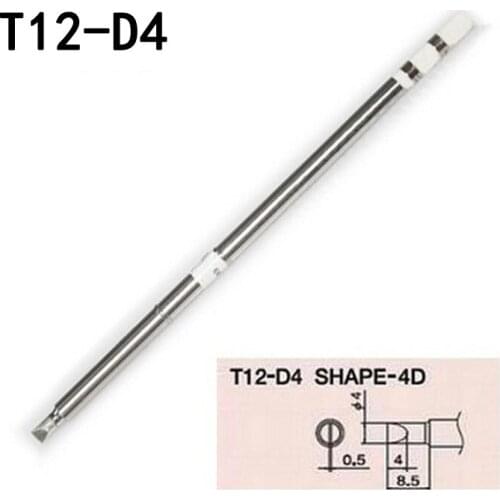 2pcs T12-D4 Solder Iron Tips High Quality T12-D4 Lead-Free Soldering Iron Tip For HAKKO Soldering Rework Station FX-951/FX-952