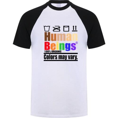 Human Beings T Shirt Colors May Vary Rainbow LGBT Gay Lesbian Pride BLM Short Sleeve Tops Tee DY-049
