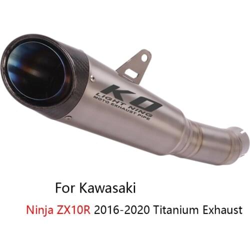 For Kawasaki Ninja ZX10R 2016-2020 Motorcycle Exhaust Pipe Titanium Alloy Muffler No DB Killer Escape Slip On Original Catalyst
