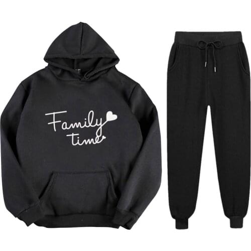 Heliar Women Sport Hoodies Two Fleece Sets Tracksuits Lettering Sweatshirts and Trousers Sets For Women 2021 Autumn Winter