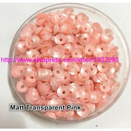50g(3000pcs) 6mm CUP Matt Pink Color Funnel Shape round loose sequins Paillette sewing Wedding craft good quality