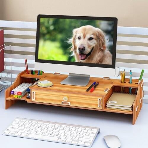 Llano Z01 Computer Monitor Screen Heightening Office Supplies Drawer Desktop Storage Box Holder Keyboard Finishing Rack