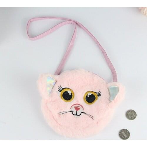 M439 Cute Animal Pocket Cartoon Plush Children Messenger Bag