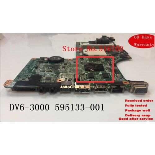 Placa Motherboard For HP PAVILION DV6 DV6-3000 SERIES Laptop Motherboard P/N 595133-001 Carte Mere 100% Tested OK