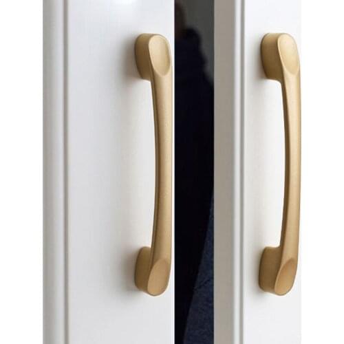 Matte Gold Cabinet Pulls Solid Aluminum Alloy Kitchen Cupboard Handles Cabinet Handles Drawer Knobs Furniture Handle Pull