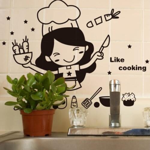 Cartoon Like cooking kitchen Wall Sticker Kitchen restaurant decoration Mural Art Decals home decor stickers wallpaper