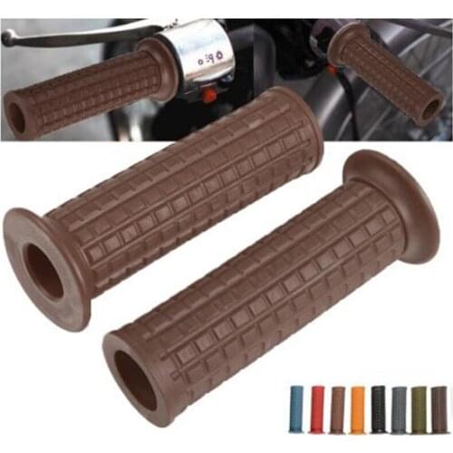 Soft rubber motorbike handle bar retro moto grip cafe racer ATV Off-road dirt pit bike motocross accessorie motorcycle handlebar