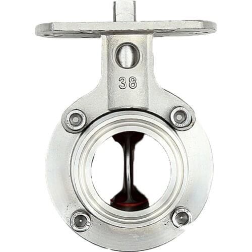Stainless steel 304 O.D19-108mm quick connection with bracket butterfly sanitary valve high platform clamp type butterfly valve