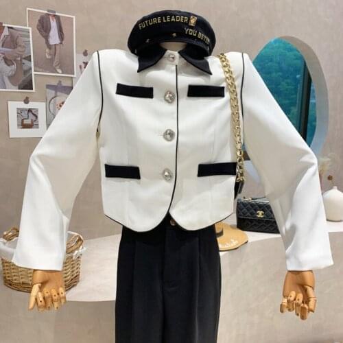 New Womens Clothing Autumn 2021 Retro Loose Long-sleeved Tooling Jacket Short Coat All-match Thin Top