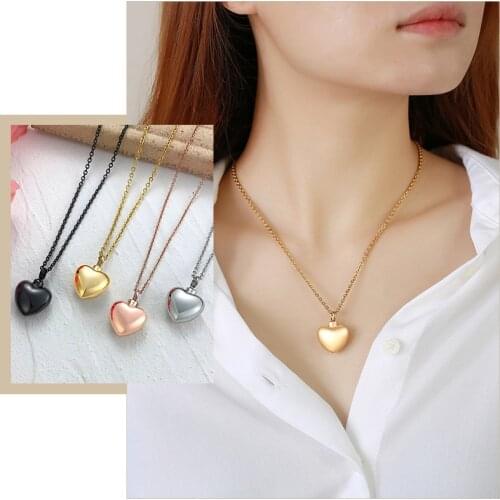 Women Classic Heart Cremation Urn Necklace for Ashes Holder, Anti Allergy Stainless Steel Keepsake Cremation Jewelry