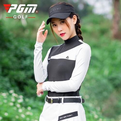 PGM Women Long Sleeve T Shirt Golf Apparel Slim Bottoming Shirt Sports Wear Lady Trainning Shirts Breathable Quick Dry Tops