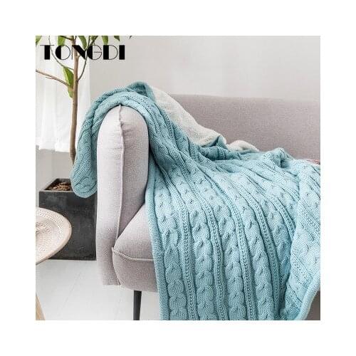 TONGDI Boho Raschel Blanket Soft Thickened Heavy Warm Knitting Eco-friendly Luxury Decor For Cover Sofa Bed Bedspread Winter