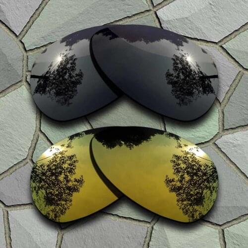 Grey Black&Yellow Golden Sunglasses Polarized Replacement Lenses for Oakley Crosshair S