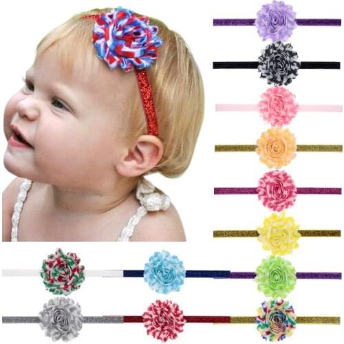 1 PCS Baby Girl Striped Flower Headband Hair Accessories Clothes Band Newborn Floral Headwear Headwrap Children Toddler Hairband