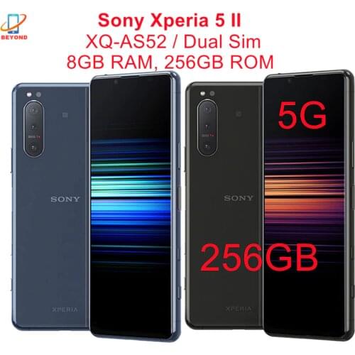 Sony Xperia 5 II 5ii 5G Dual Sim XQ-AS52 6.1" 256GB ROM 8GB RAM Snapdragon 865 Octa Core NFC Original 5G Cell Phone