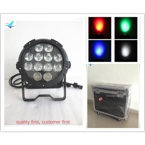 T- 8pcs with flight case waterproof led par can light 12x10w RGBW outdoor dmx par led