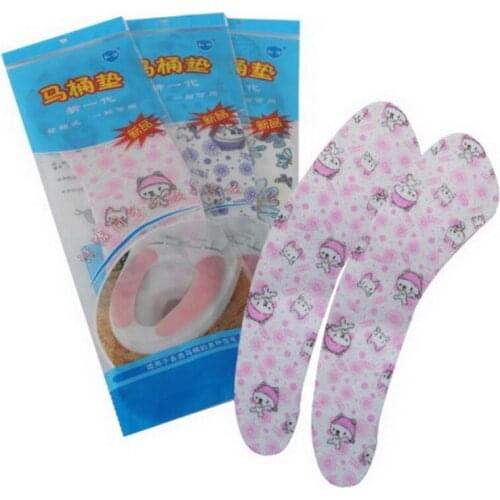 TCHY 1 pair Warmar Toilet Seat Cover Restroom Soft WC mat Bathroom Accessories for the Toilet Washable Closestool Cover Pad Set