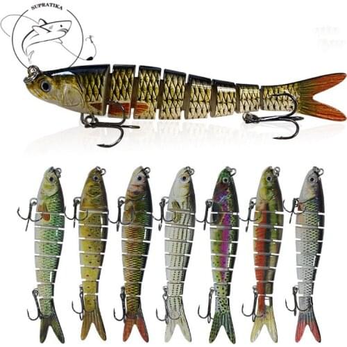 11g,25g Artificial 8 Segmented Hard Fishing Lures 3D Eyes Wobbler Anti-Corrosion Bionic Multi-Section Plastic Fishing Bait