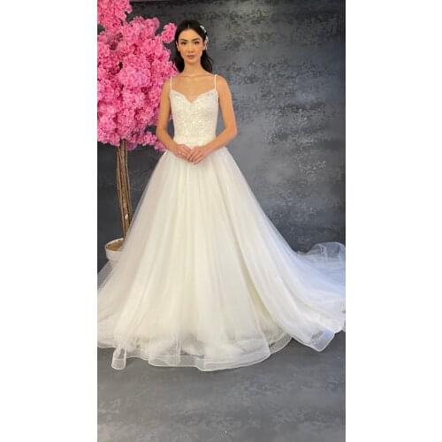 Polka Dot Tulle Skirt Helen Wedding Dress Bridal Gown Custom Design Evening Dress Quality Embroidered Fabric Bridesmaid Dresses