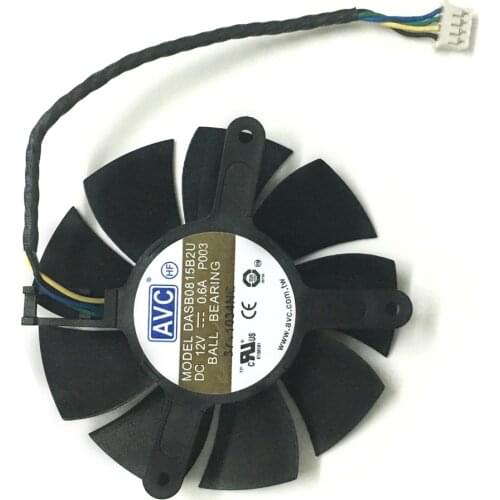 Video card double ball 4 wire PWM cooling fan for EVGA GTX560TI GTX570 graphics card cooler as replacement